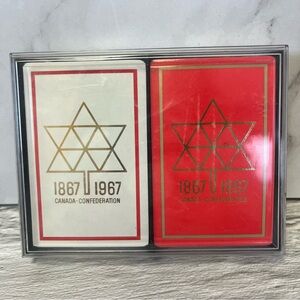 Vintage New Sealed Canada Confederation 1867-1967 Playing Cards Set Of 2